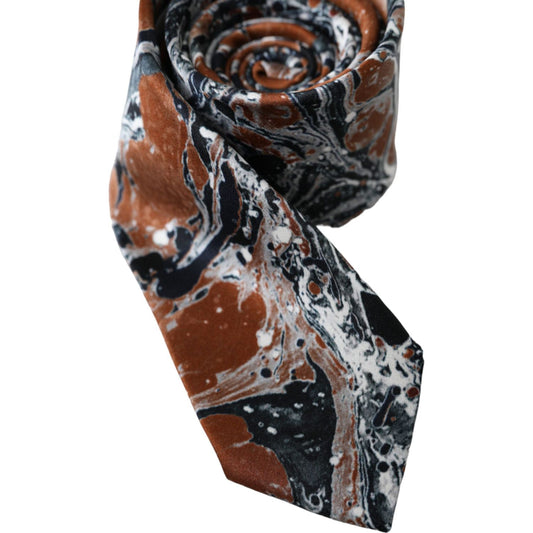 Dolce & Gabbana Multicolor Tie Dye Adjustable Tie Men Dolce & Gabbana