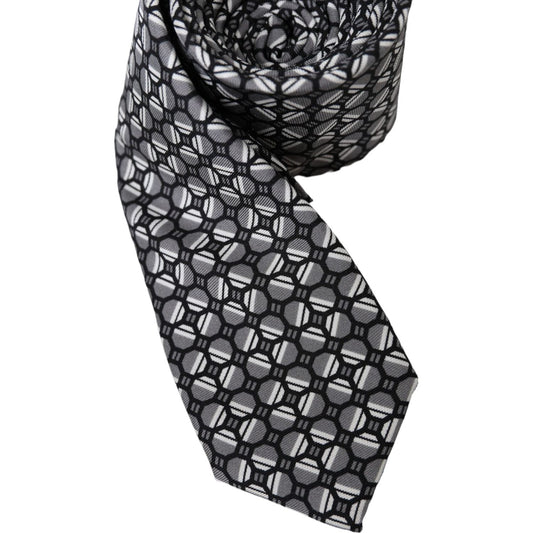 Dolce & Gabbana Multicolor Patterned 100% Silk Adjustable Tie Dolce & Gabbana