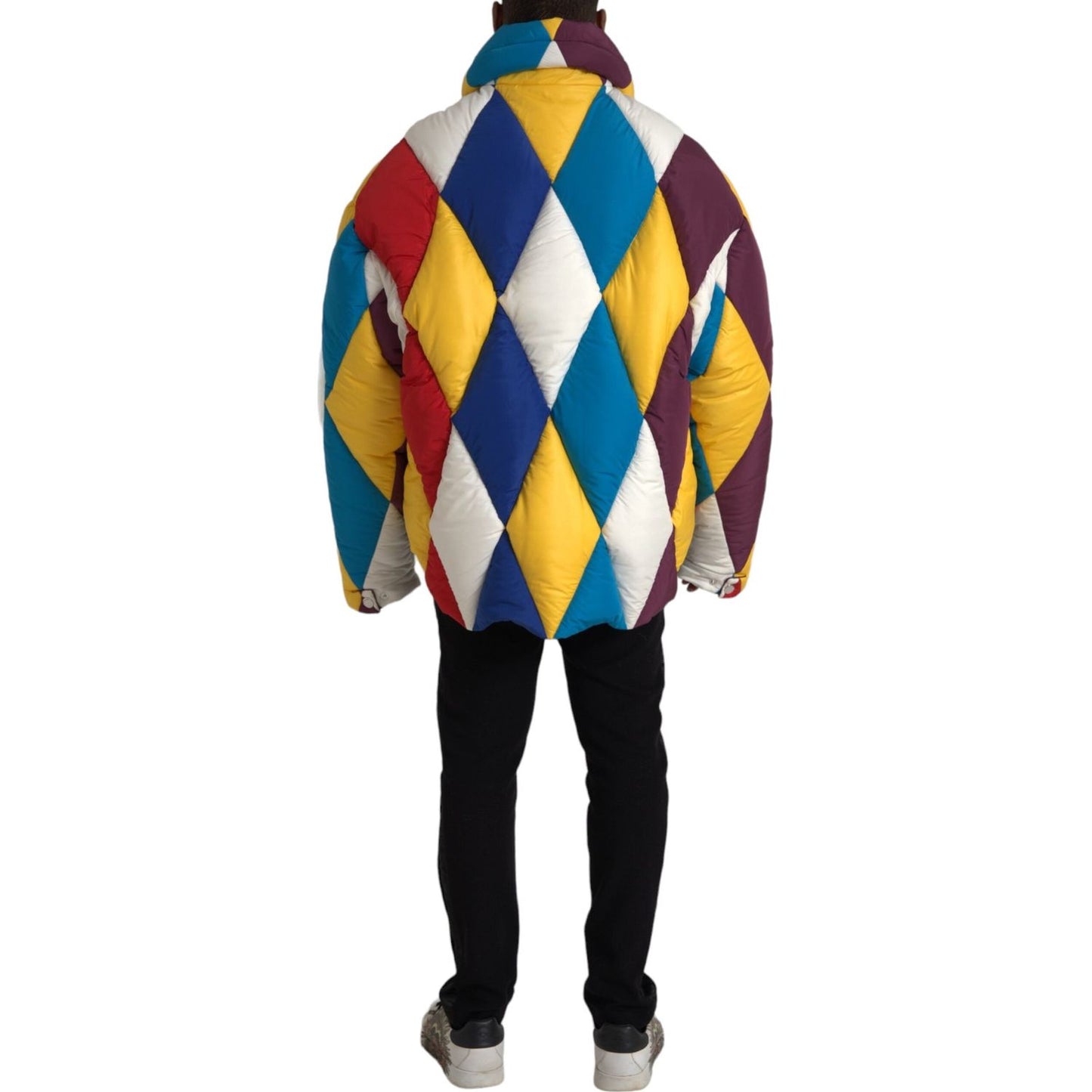 Dolce & Gabbana Multicolor Windbreaker Puffer Jacket Men Dolce & Gabbana