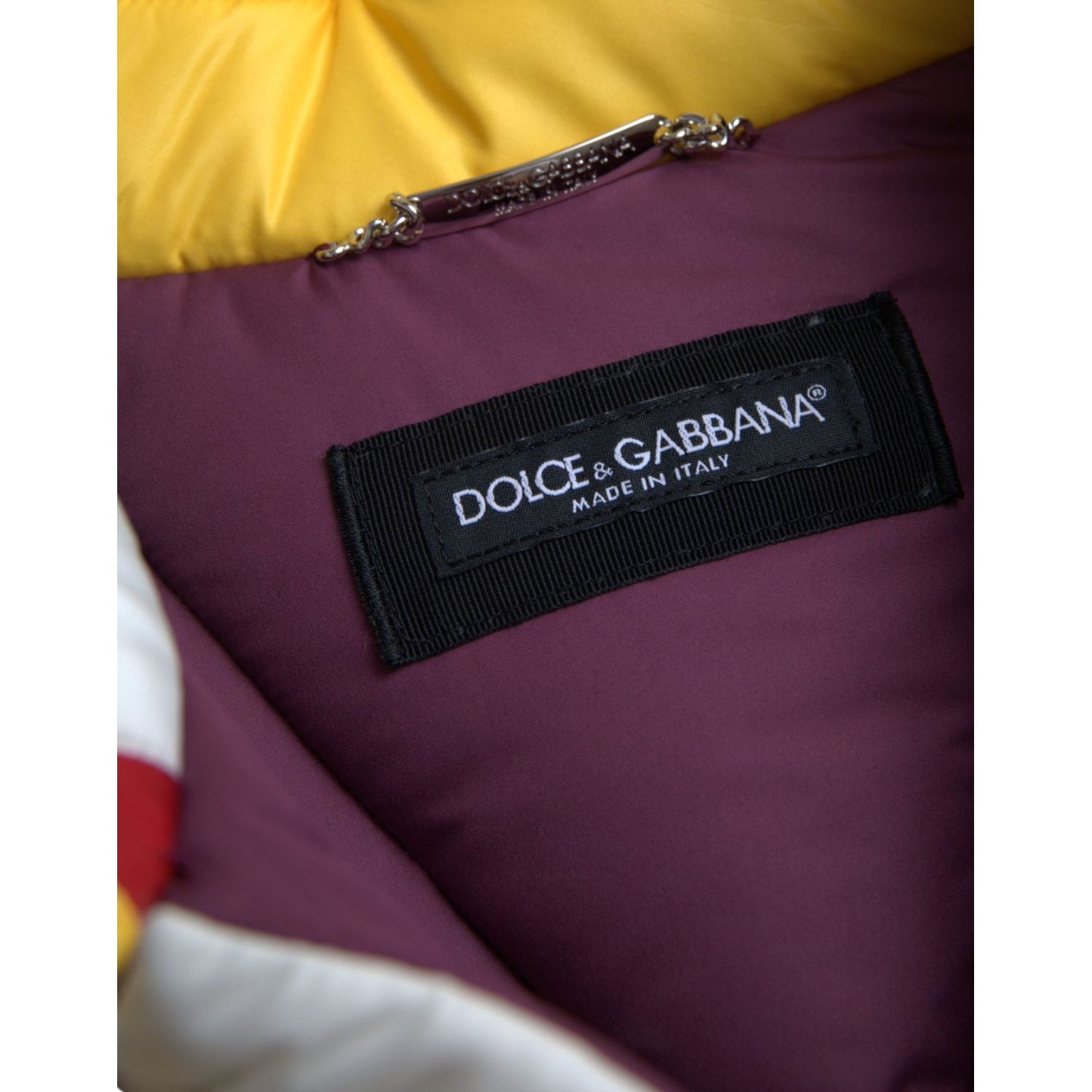 Dolce & Gabbana Multicolor Windbreaker Puffer Jacket Men Dolce & Gabbana