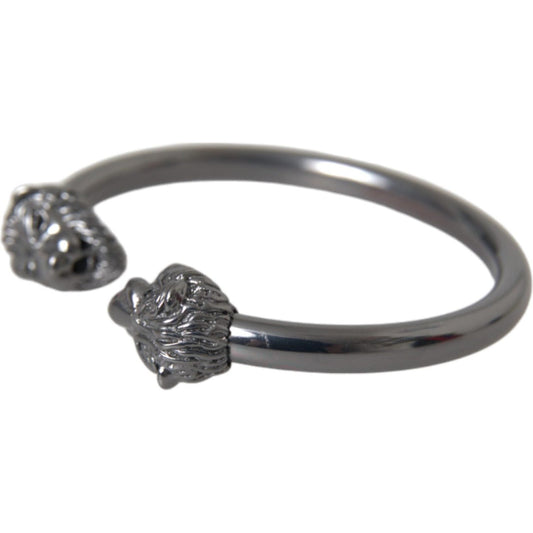 Nialaya Black Rhodium Lion Bangle Bracelet Women Nialaya