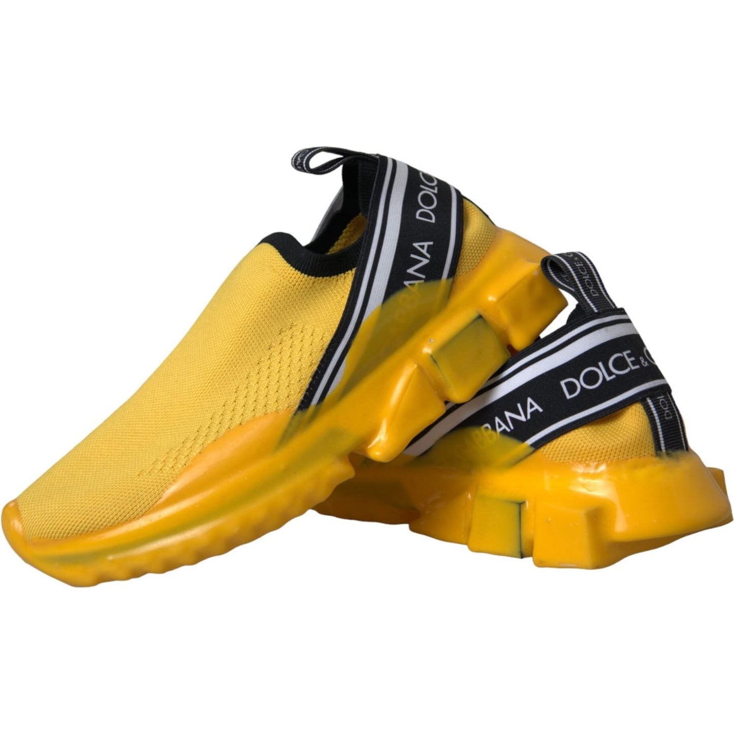 Dolce & Gabbana Yellow Sorrento Slip On Sneakers Women Shoes Dolce & Gabbana