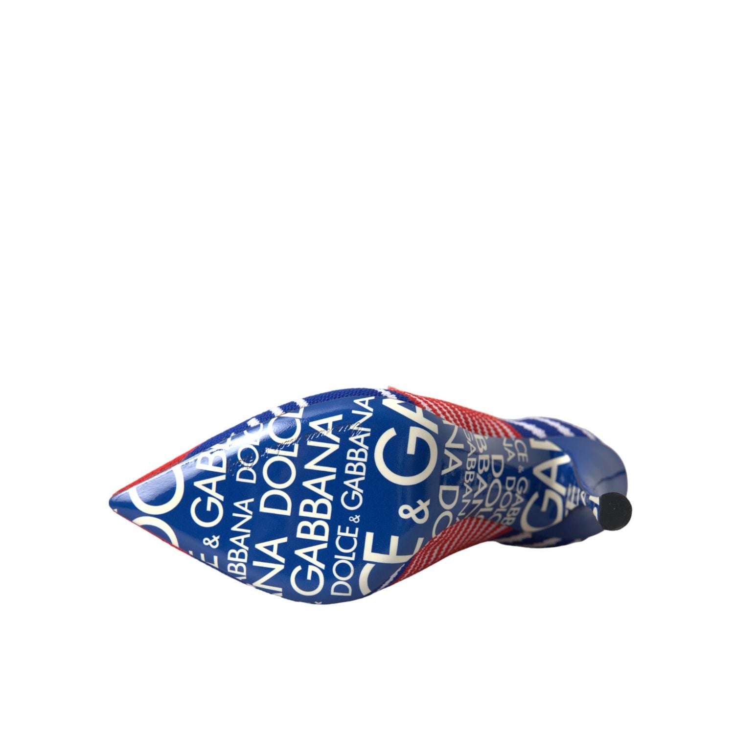 Dolce & Gabbana Red Blue Stretch Sock Style Short Boots Logo Shoes