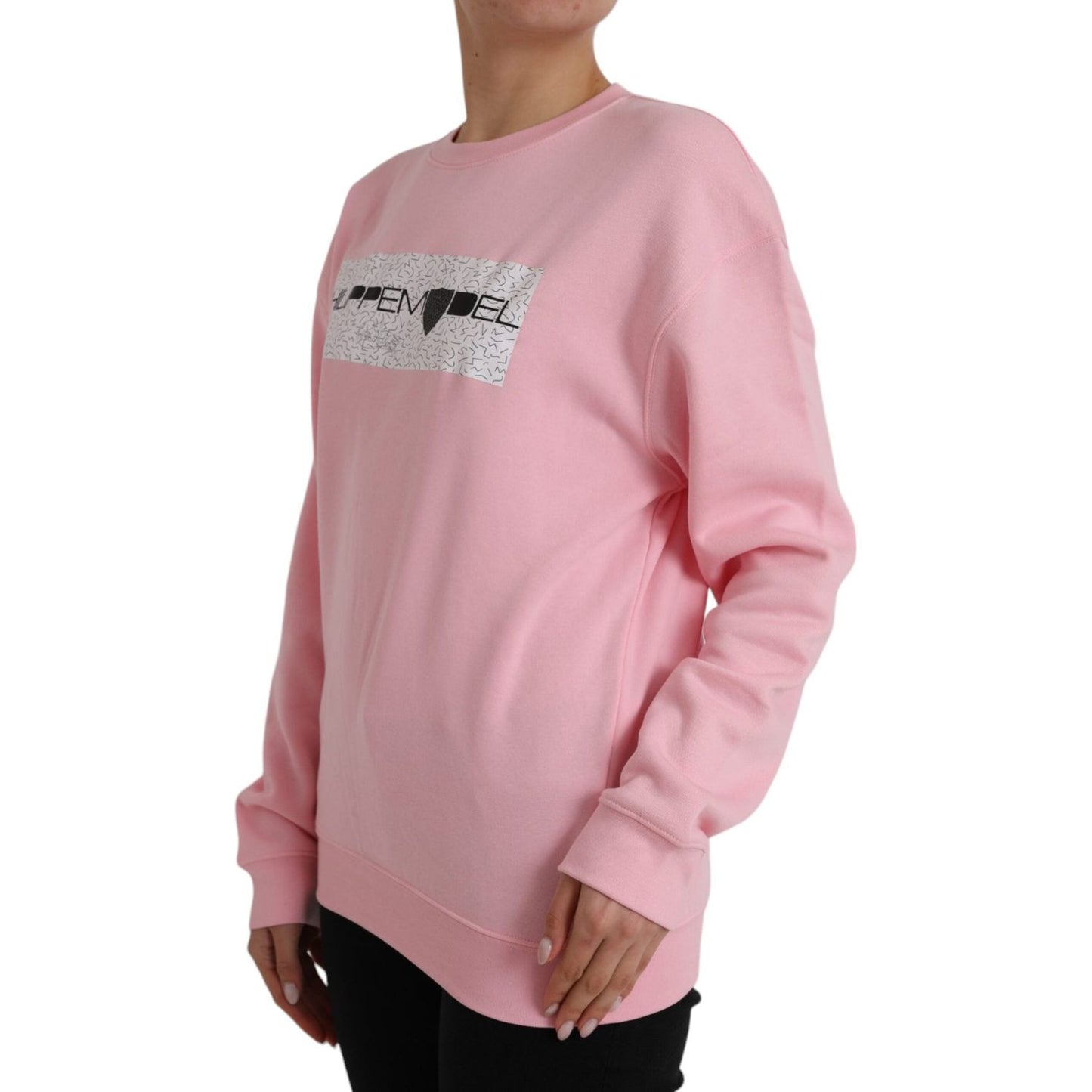 Philippe Model Pink Cotton Logo Print Long Sleeves Pullover Sweater Philippe Model