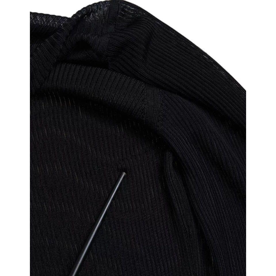 Dolce & Gabbana Black Viscose Turtle Neck Pullover Sweater 1728,67345645728,Black,Clothing,Dolce & Gabbana,IT44 | L,Material: 98% Viscose 2% Nylon,Preowned / Defect,Sweaters - Clothing,Sweaters - Women - Clothing,Turtlenecks - Sweaters - Clothing,Women,Wo