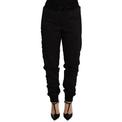 Dolce & Gabbana Black Jogger Women Polyester Pants