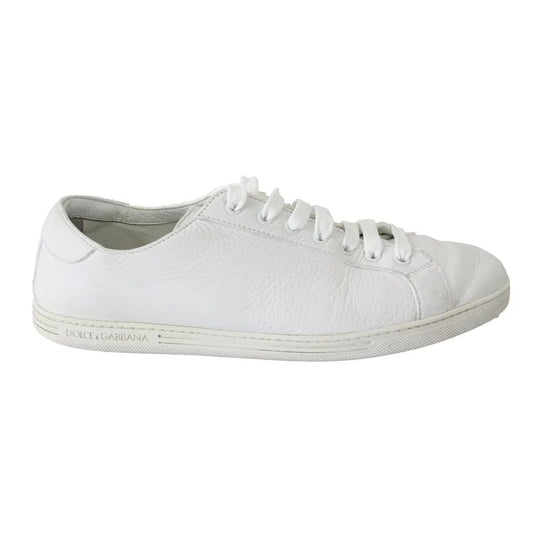 Dolce & Gabbana White Saint Tropez Lace Up Men Sneakers Men Shoes