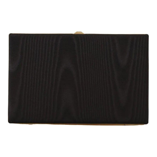 Dolce & Gabbana Black Silk Gold Frame Clutch Evening Party Purse Bag Dolce & Gabbana