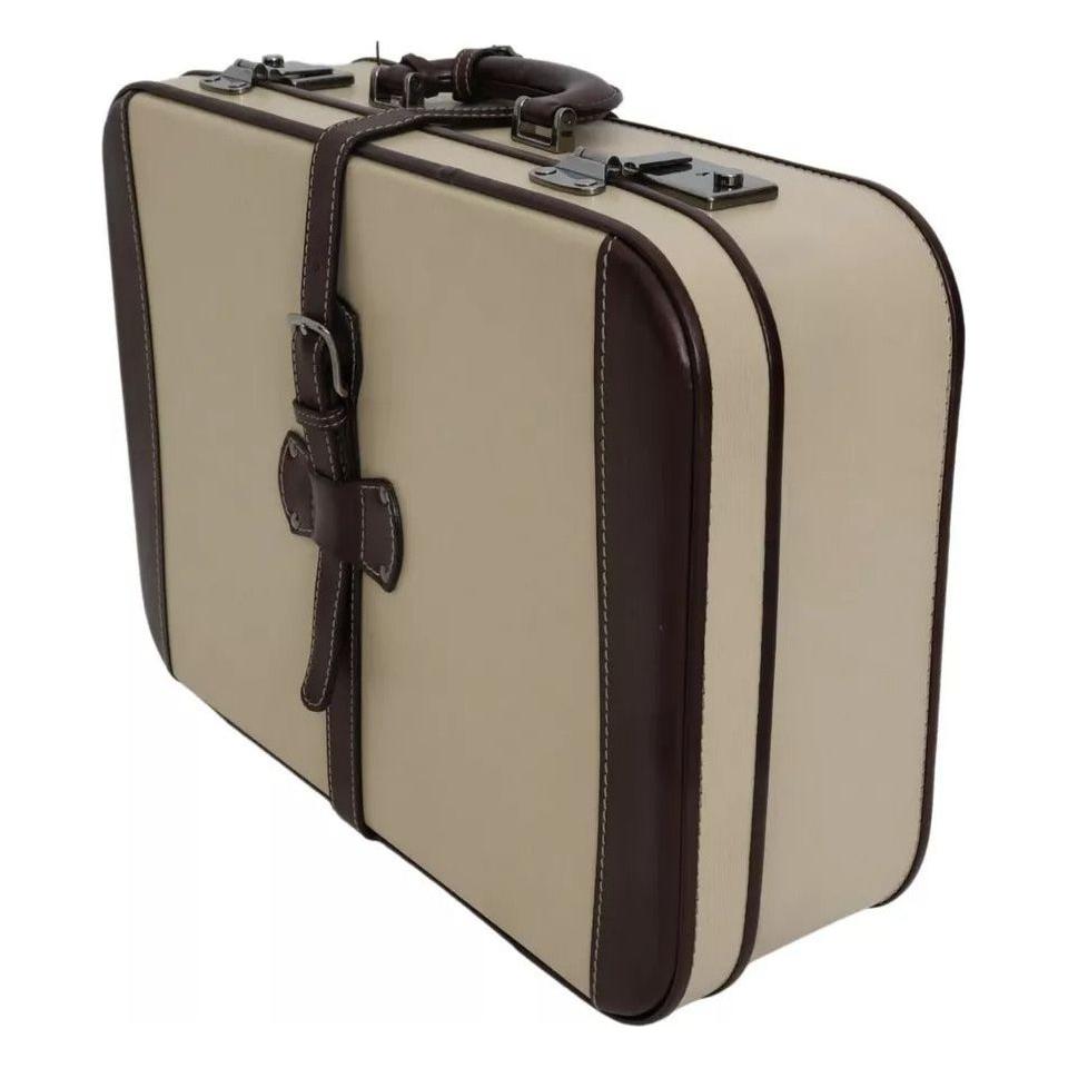 Front view with bag zipped and handles upright.