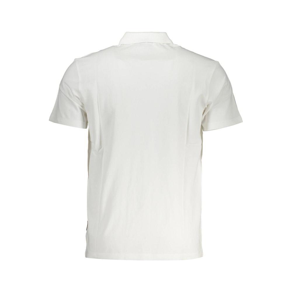 Napapijri White Cotton Men Polo Shirt Napapijri