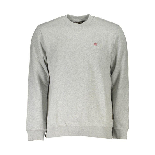 Napapijri Gray Cotton Men Sweater Napapijri