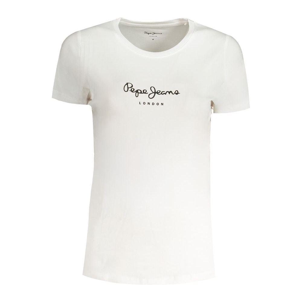 Pepe Jeans White Cotton Tops & T-Shirt