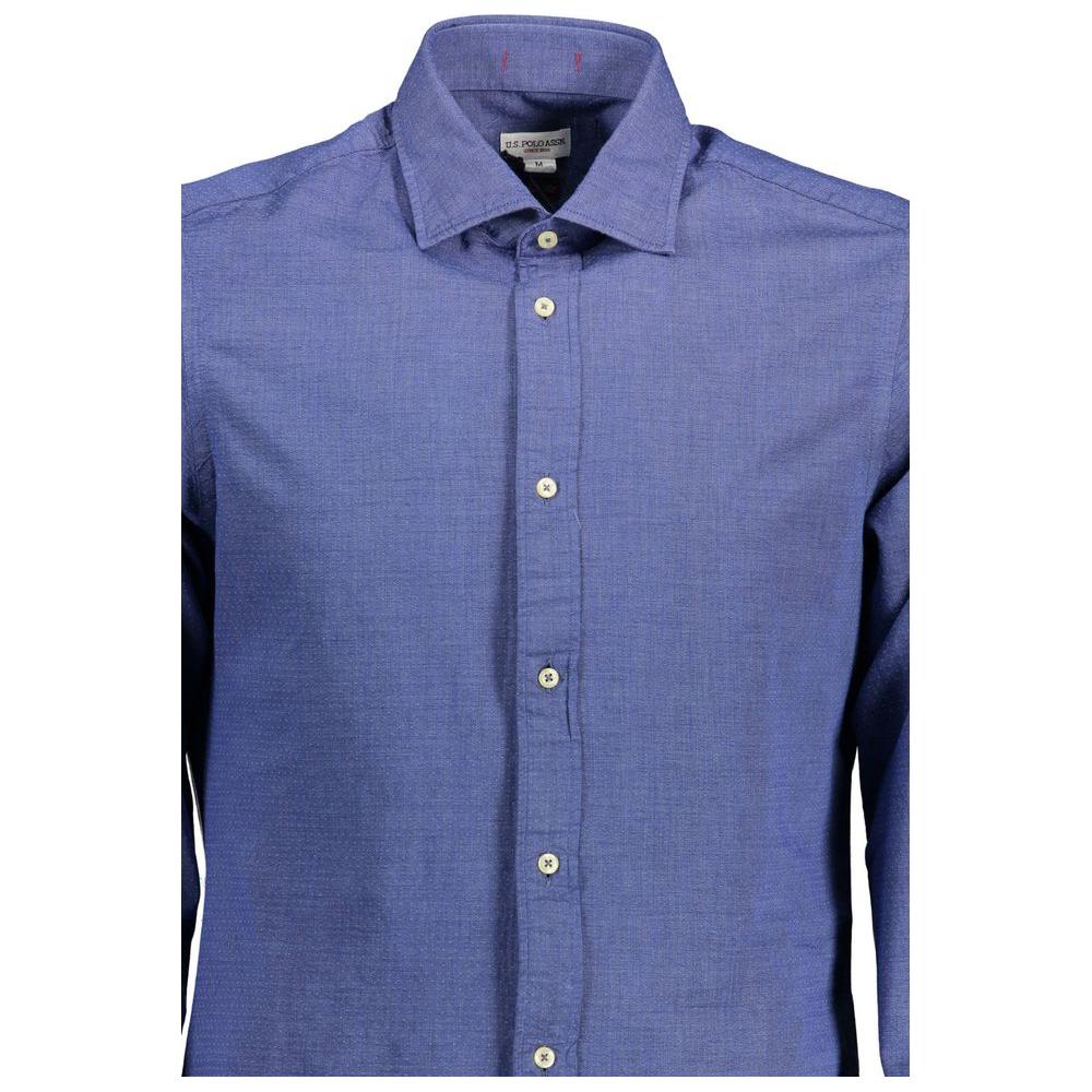 U.S. POLO ASSN. Blue Cotton Men Shirt U.S. POLO ASSN.