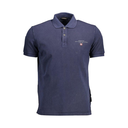 Napapijri Blue Cotton Men Polo Napapijri