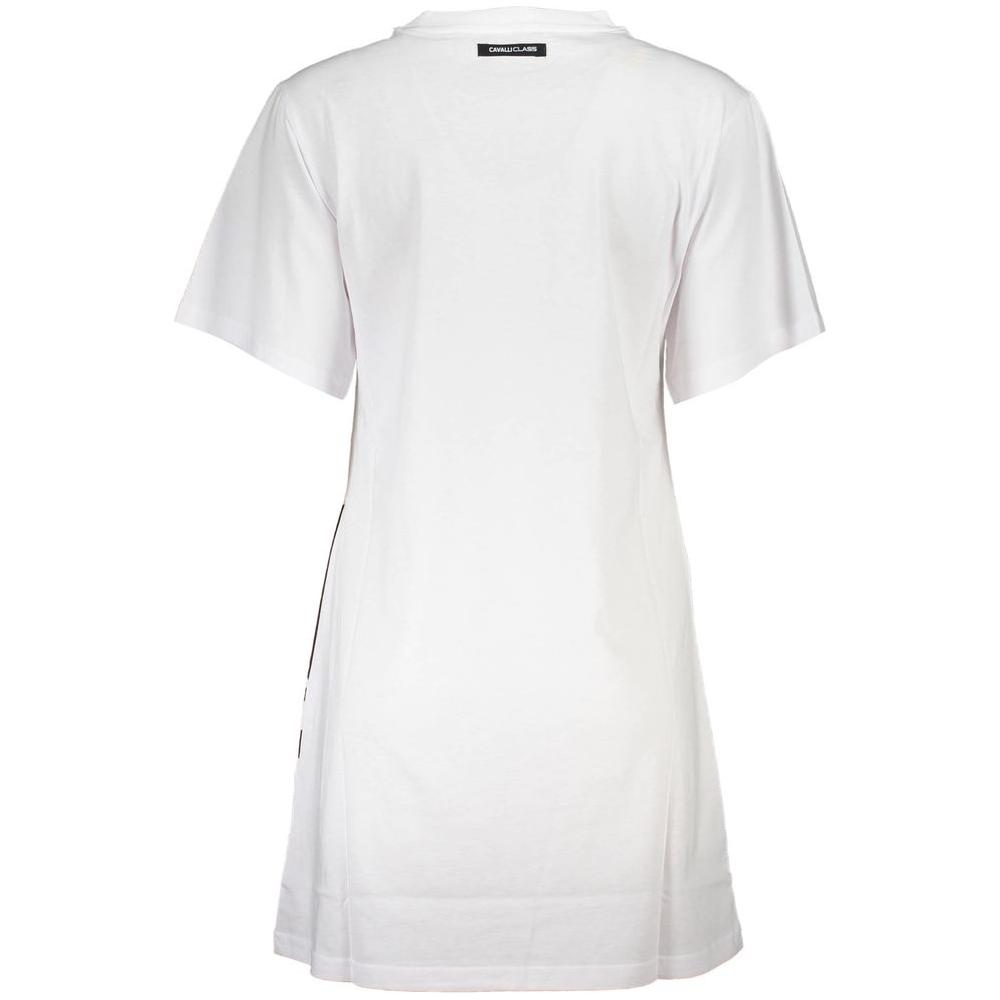 Cavalli Class White Cotton Women Dress Cavalli Class