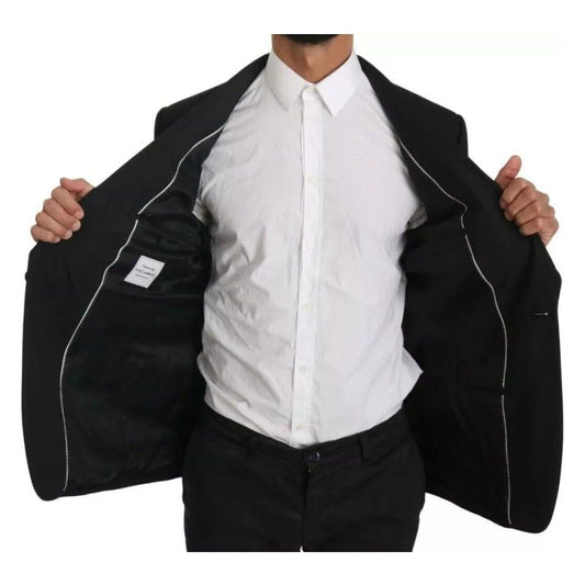 Dolce & Gabbana Black Single Breasted Formal Coat Blazer Dolce & Gabbana