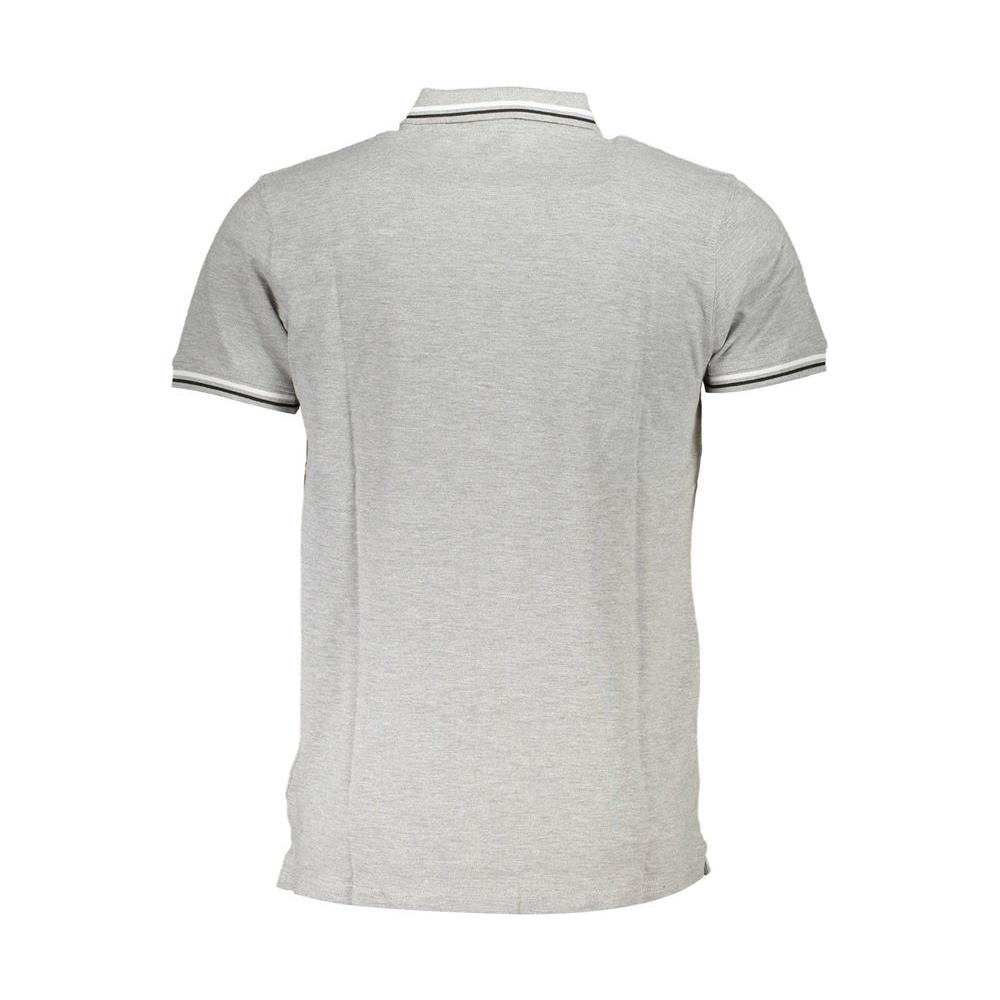 Cavalli Class Gray Cotton Polo Shirt Cavalli Class