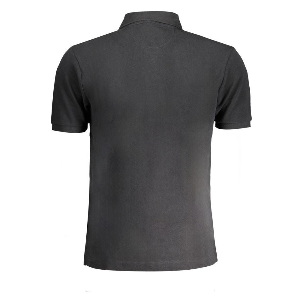 La Martina Black Cotton Polo Shirt La Martina