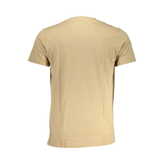 Cavalli Class Beige Cotton T-Shirt Cavalli Class