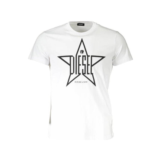 Diesel White Cotton Men T-Shirt Diesel