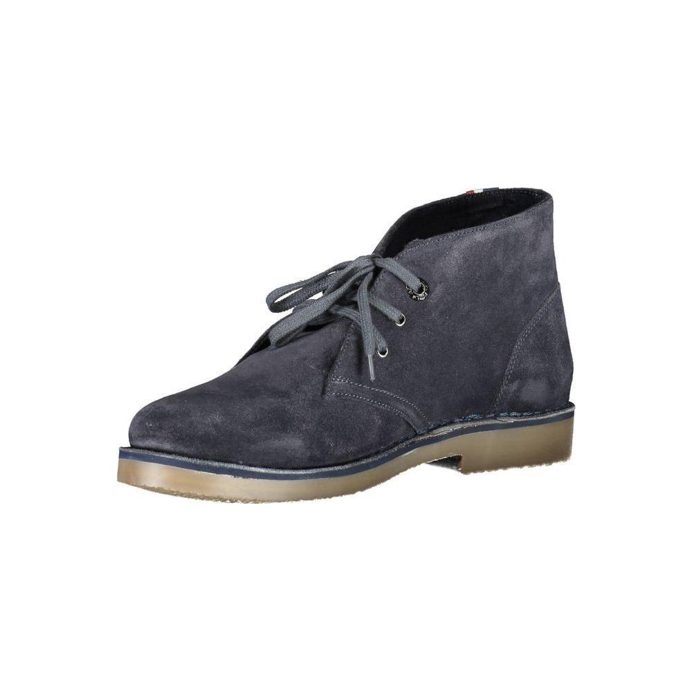 U.S. POLO ASSN. Blue Leather Men Ankle Boot U.S. POLO ASSN.