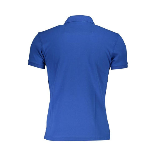 La Martina Blue Cotton Men Polo Shirt La Martina