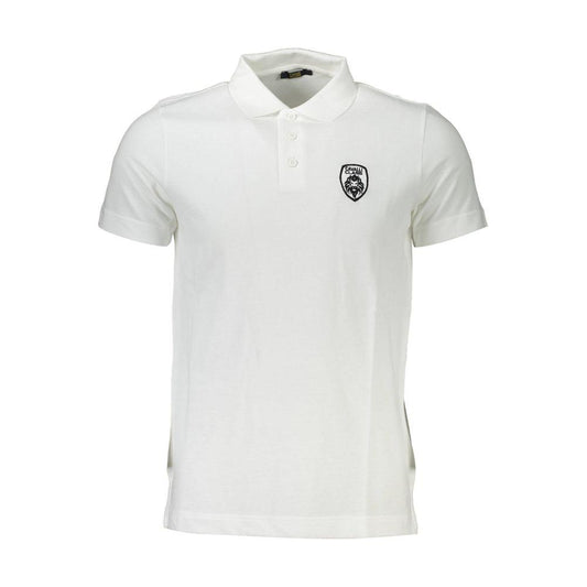 Cavalli Class White Cotton Men Polo Cavalli Class