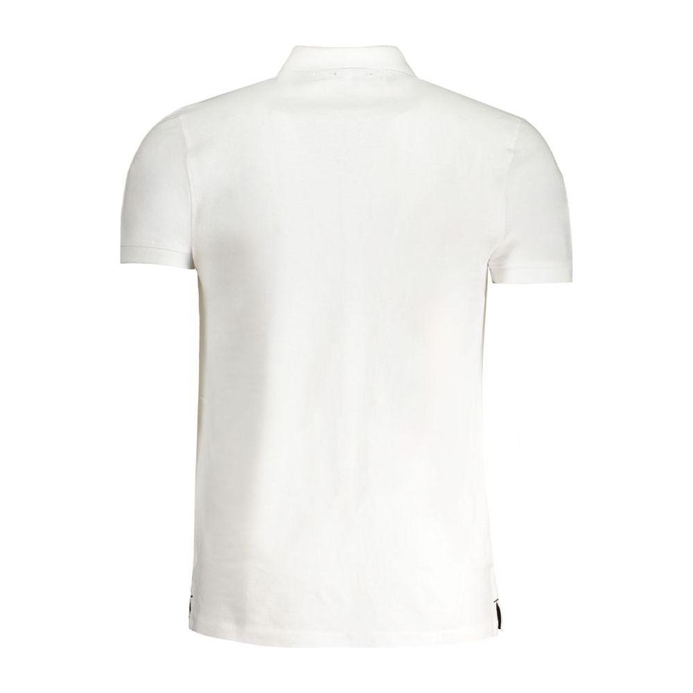 Cavalli Class White Cotton Polo Shirt Cavalli Class