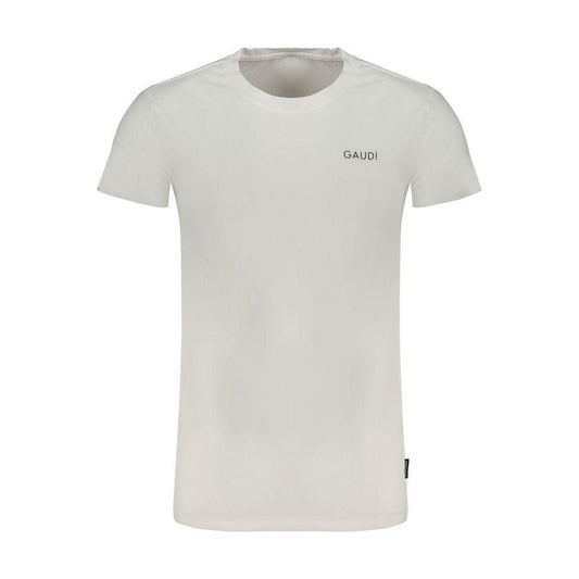 Gaudi White Cotton T-Shirt Gaudi