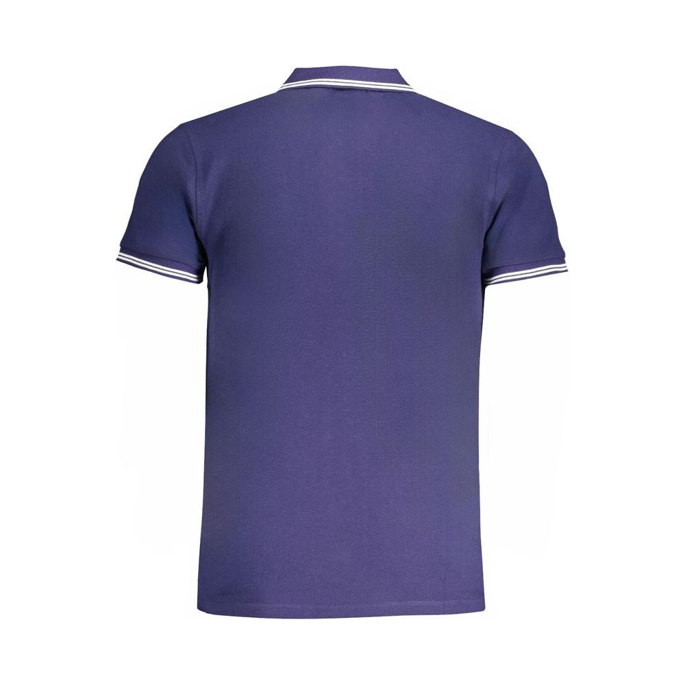 Cavalli Class Blue Cotton Polo Shirt Cavalli Class