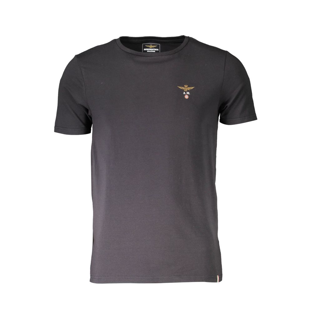 Aeronautica Militare Black Cotton T-Shirt Aeronautica Militare