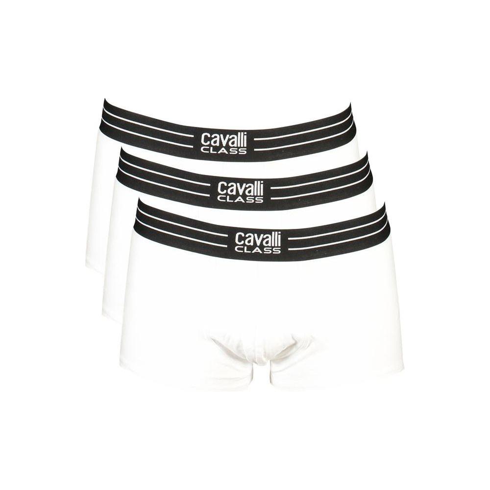 Cavalli Class White Cotton Underwear Cavalli Class