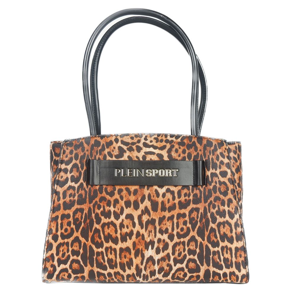 Plein Sport Leopard Print Shopper with Logo Accent Plein Sport