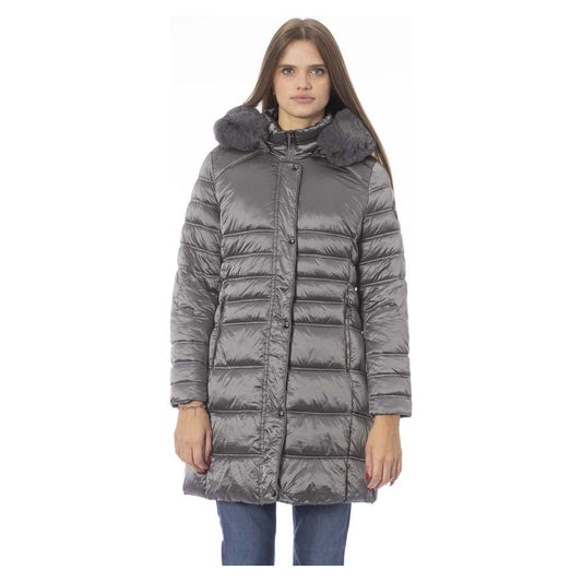 Baldinini Trend Gray Polyester Women Jacket Baldinini Trend