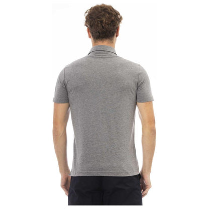 Baldinini Trend Gray Cotton Men Polo Shirt