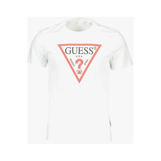 Guess Jeans White Cotton Men T-Shirt Guess Jeans