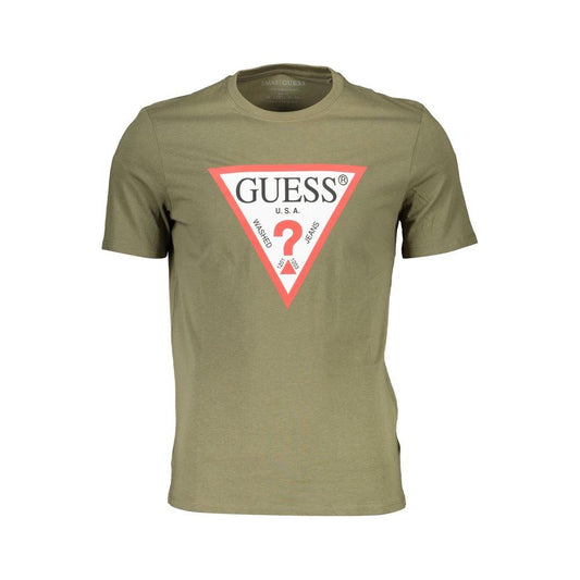 Guess Jeans Green Cotton Men TShirt Guess Jeans