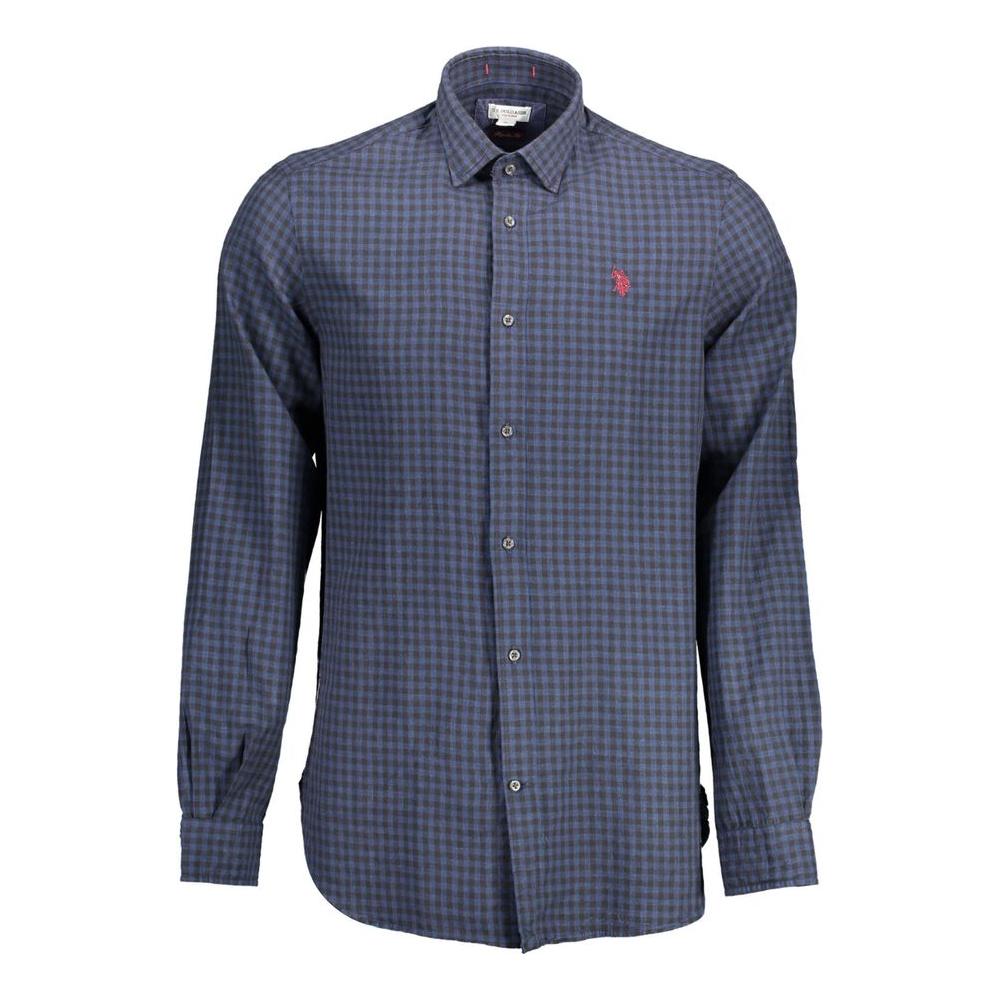 U.S. POLO ASSN. Blue Cotton Men Shirt U.S. POLO ASSN.