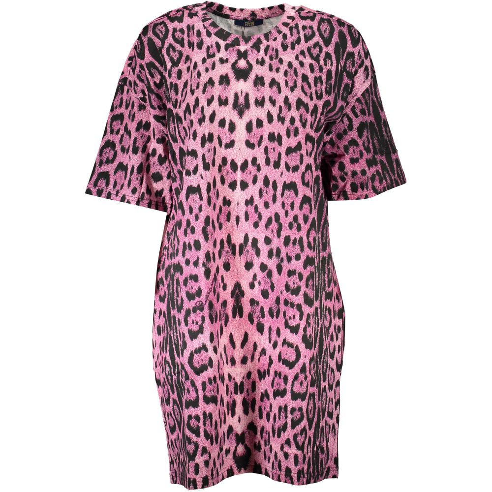 Cavalli Class Pink Cotton Dress Cavalli Class