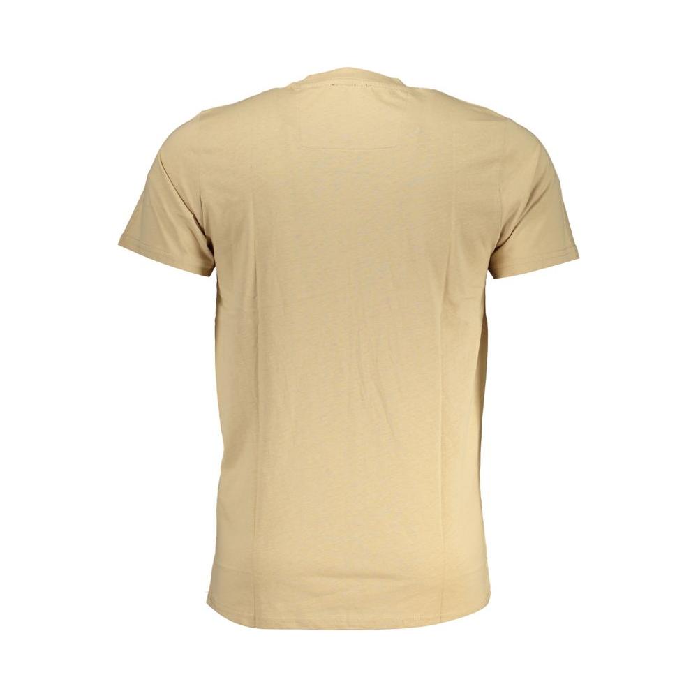 Cavalli Class Beige Cotton T-Shirt Cavalli Class