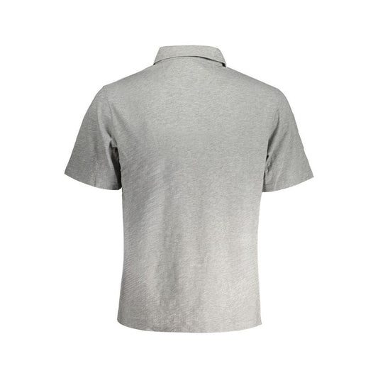 La Martina Gray Cotton Polo Shirt La Martina