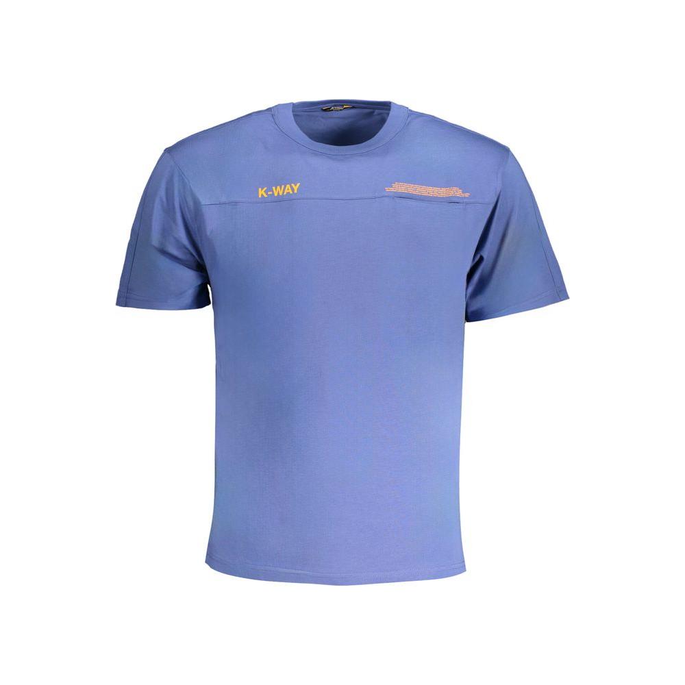 K-WAY Blue Cotton T-Shirt K-WAY