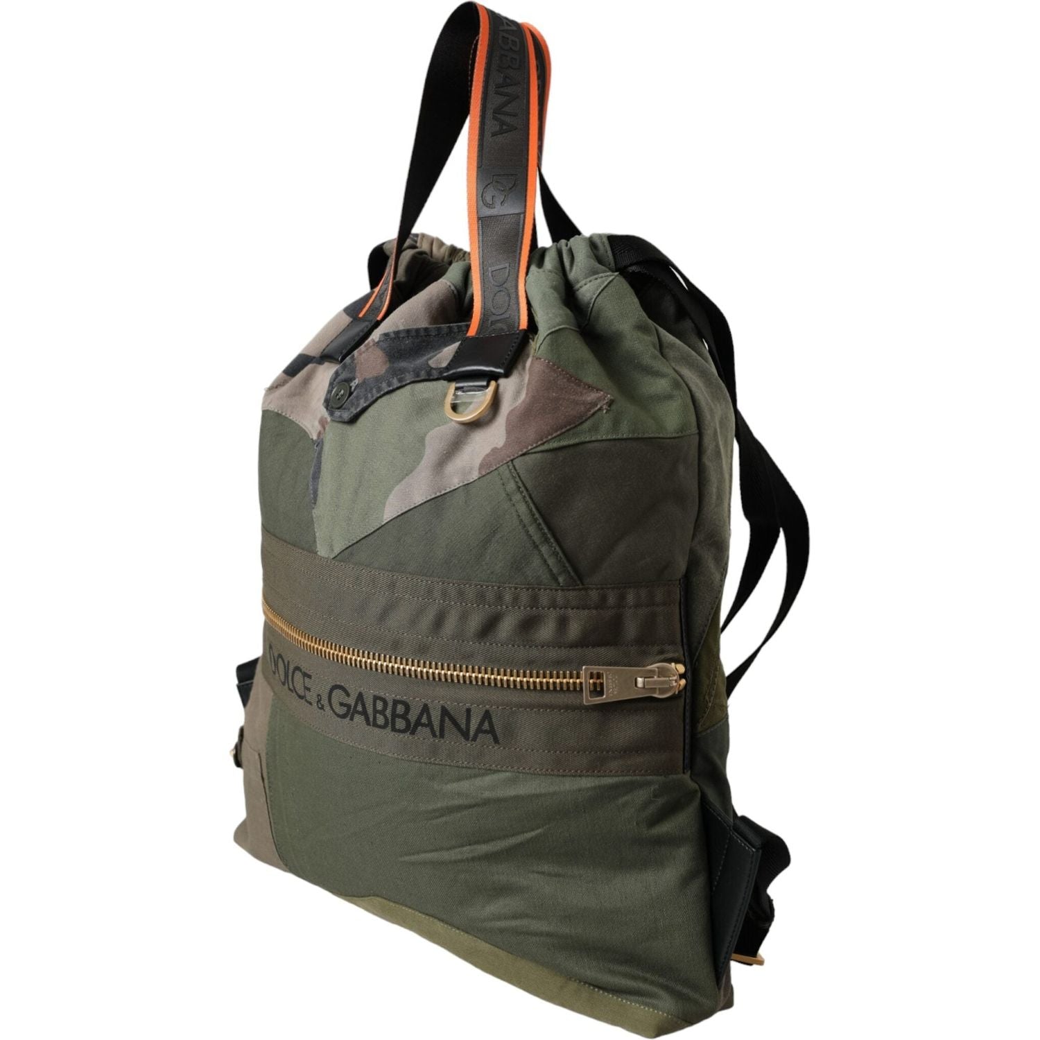 Front view with bag zipped and handles upright.