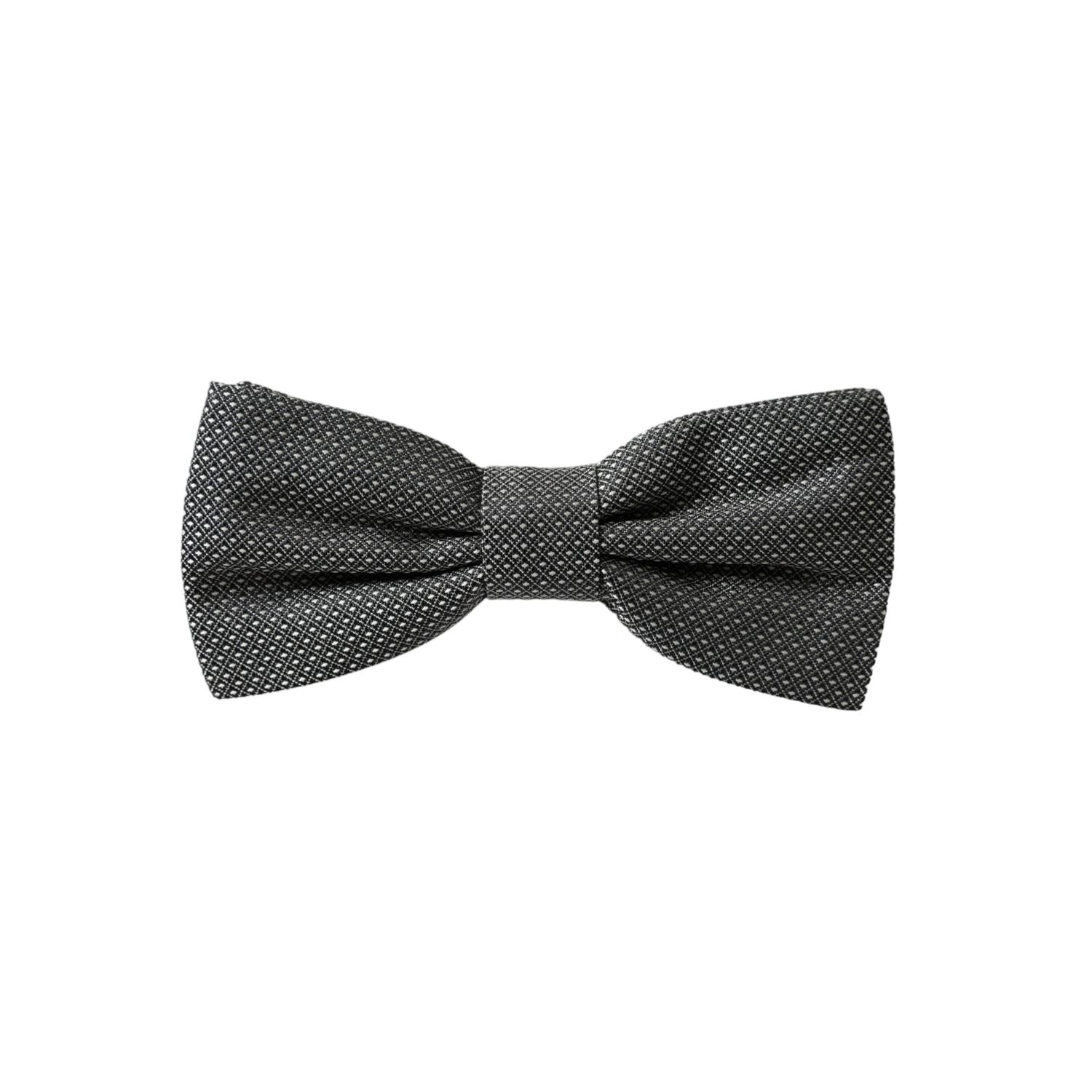 Dolce & Gabbana Gray Silk Patterned Adjustable Neck Men Papillon Bow Tie