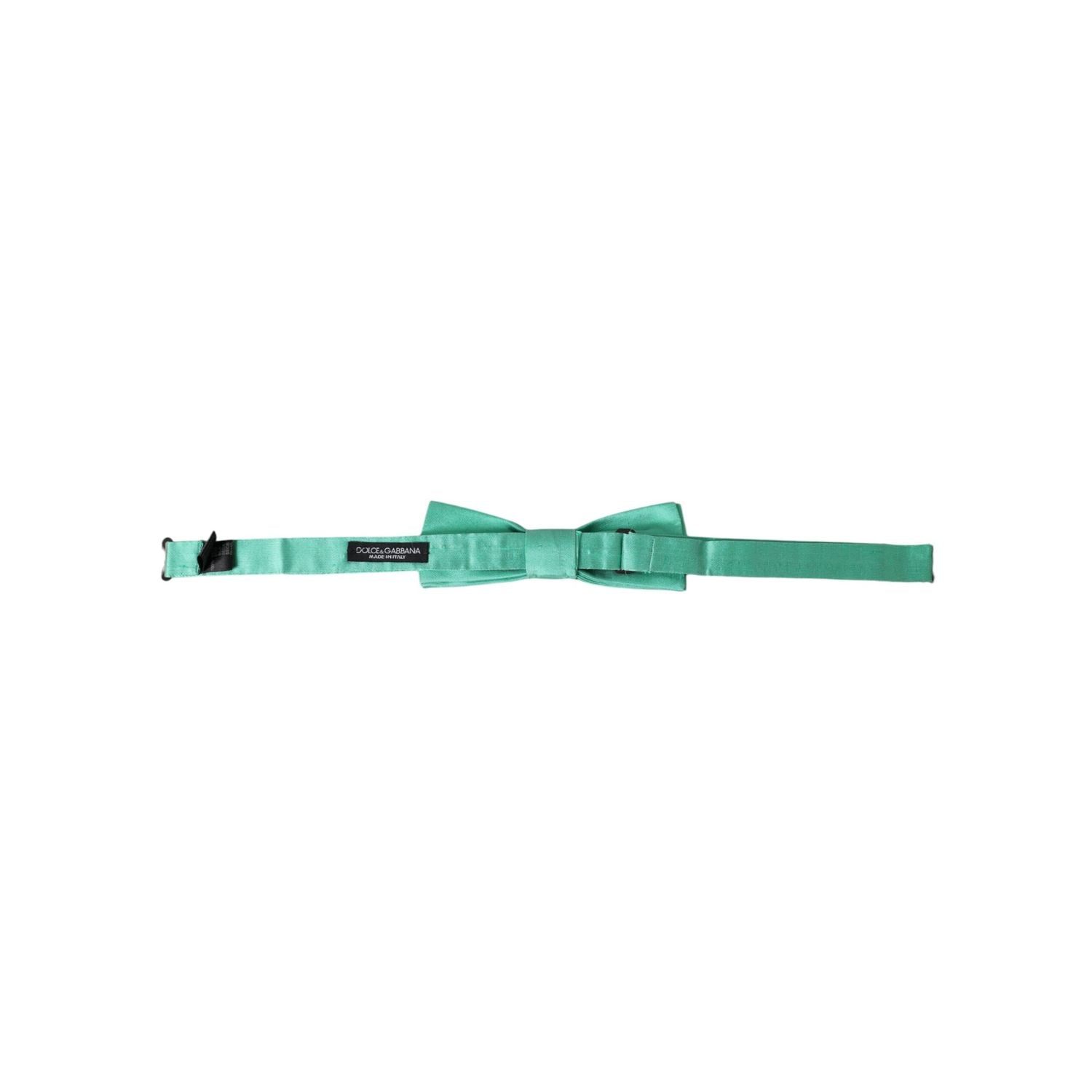 Dolce & Gabbana Mint Green Silk Adjustable Neck Men Bow Tie