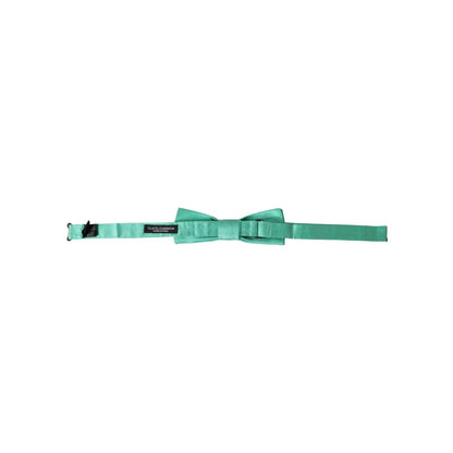 Dolce & Gabbana Mint Green Silk Adjustable Neck Men Bow Tie