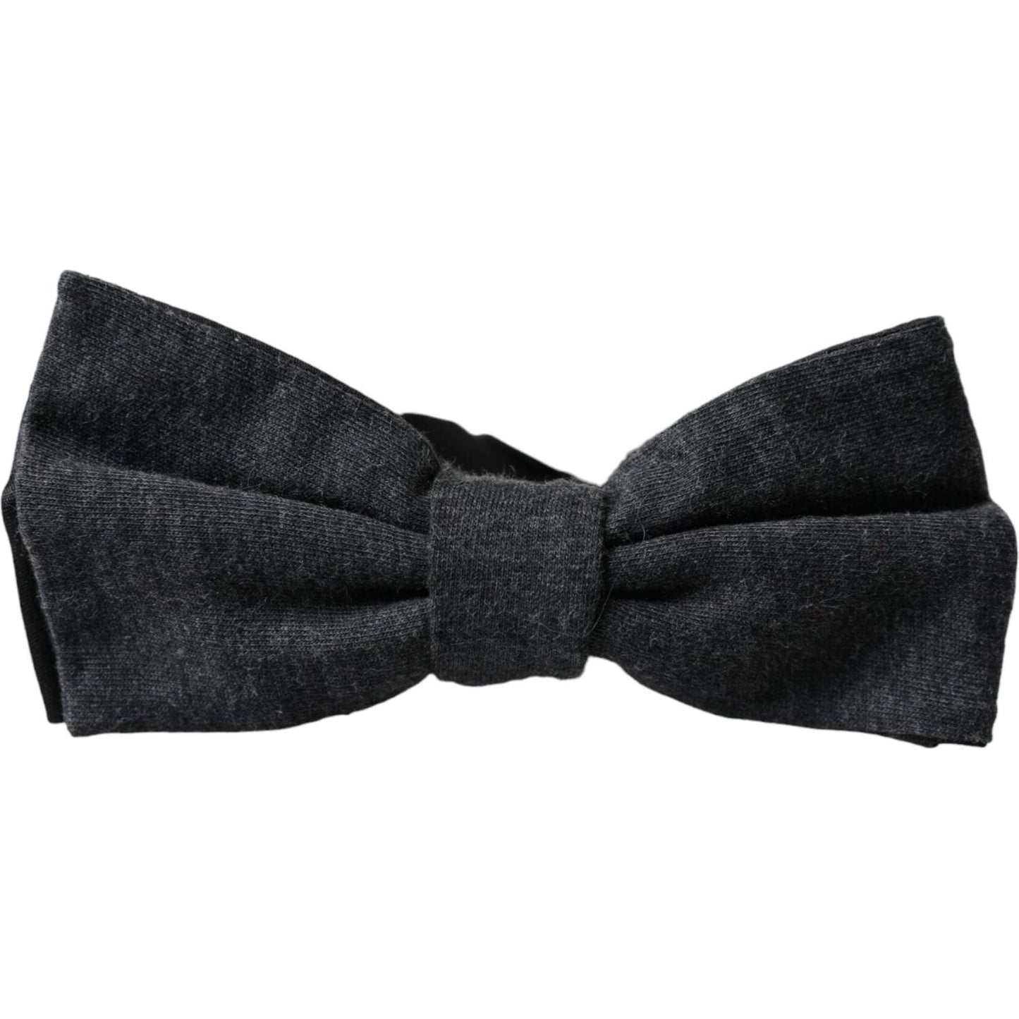 Dolce & Gabbana Dark Gray Silk Adjustable Neck Men Bow Tie Dolce & Gabbana