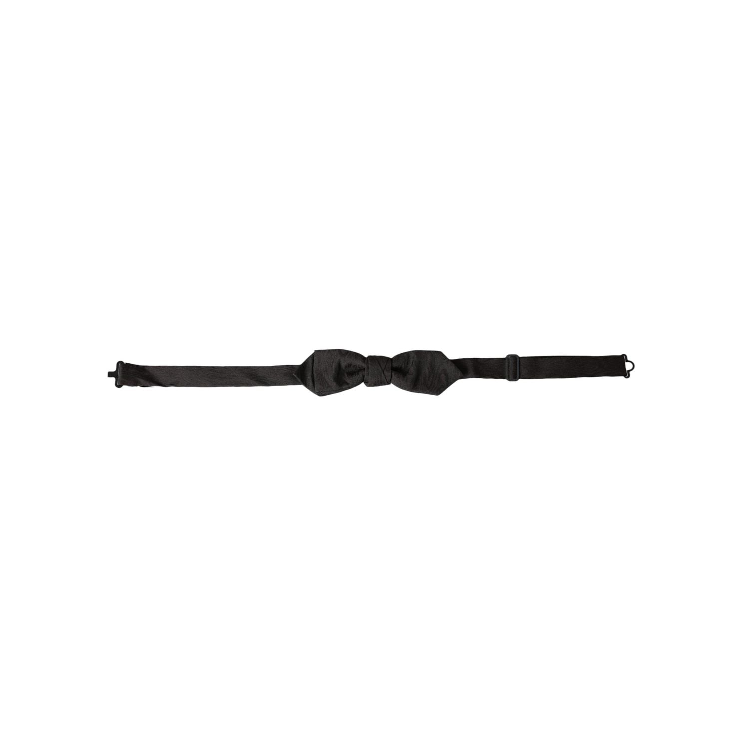 Dolce & Gabbana Black Silk Adjustable Neck Men Bow Tie
