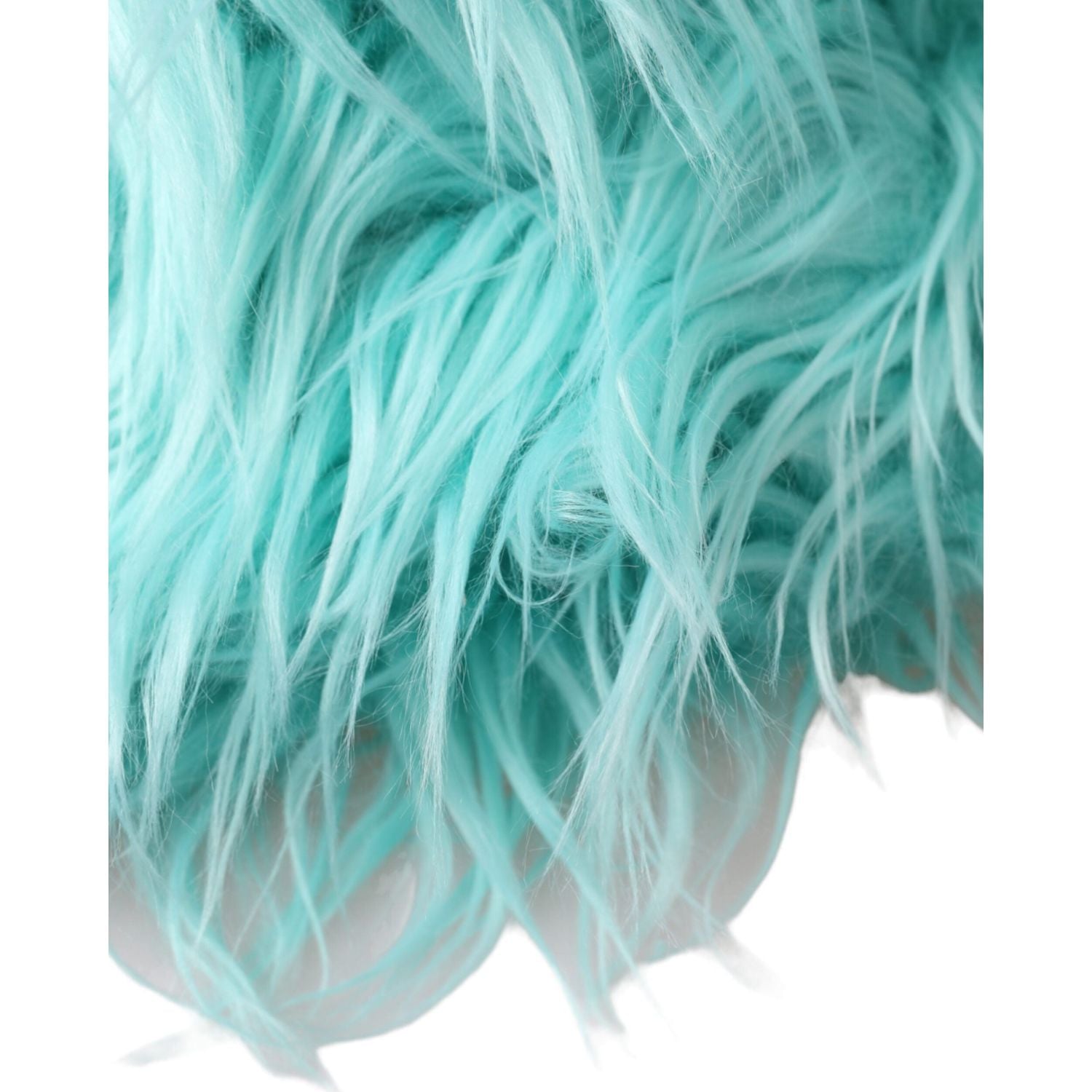 قبعة دلو نسائية من الفرو الأكريليكي باللون الأخضر النعناعي من دولتشي آند غابانا