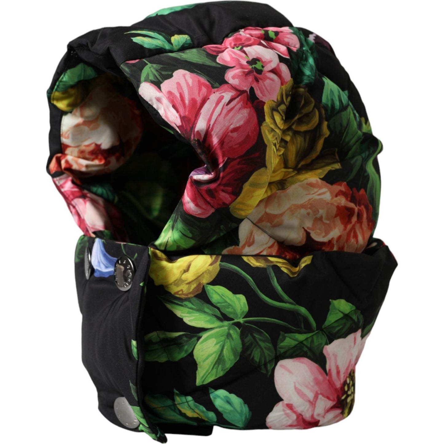 Dolce & Gabbana Black Floral Print Whole Head Wrap Hat Dolce & Gabbana